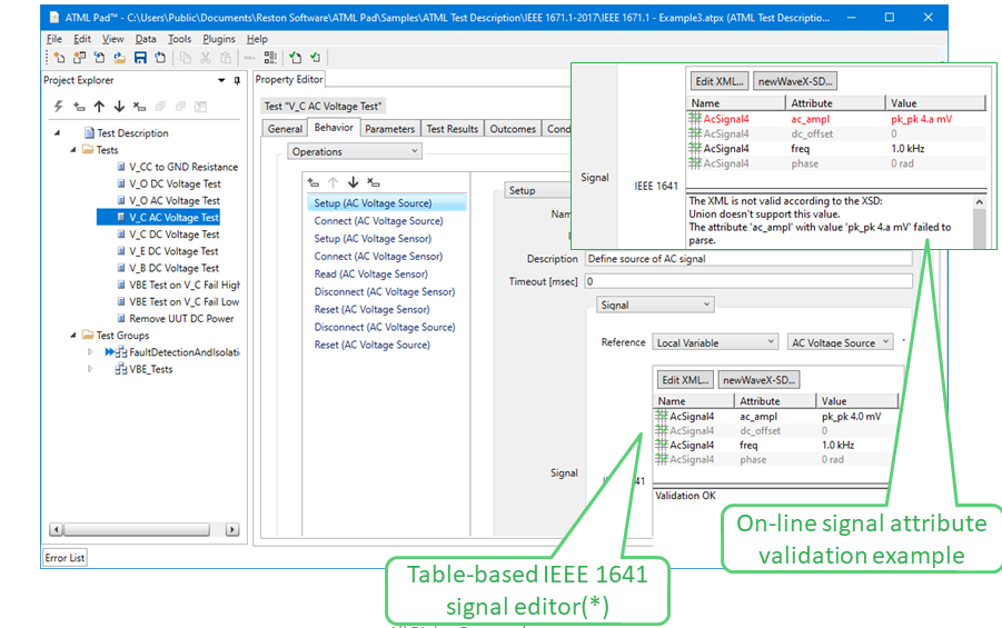 Tabular Signal Editor